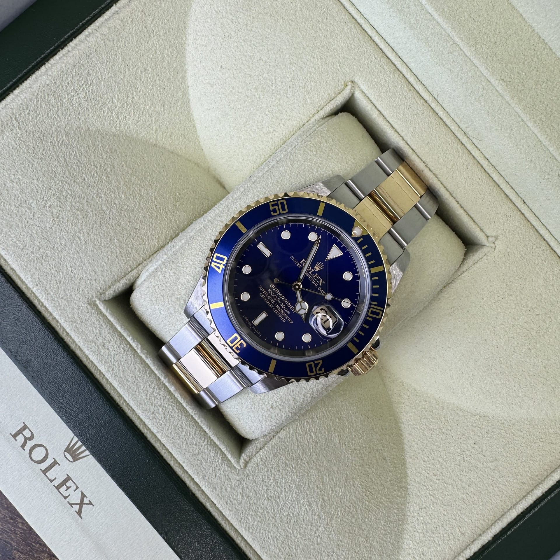 Rolex two best sale tone bluesy