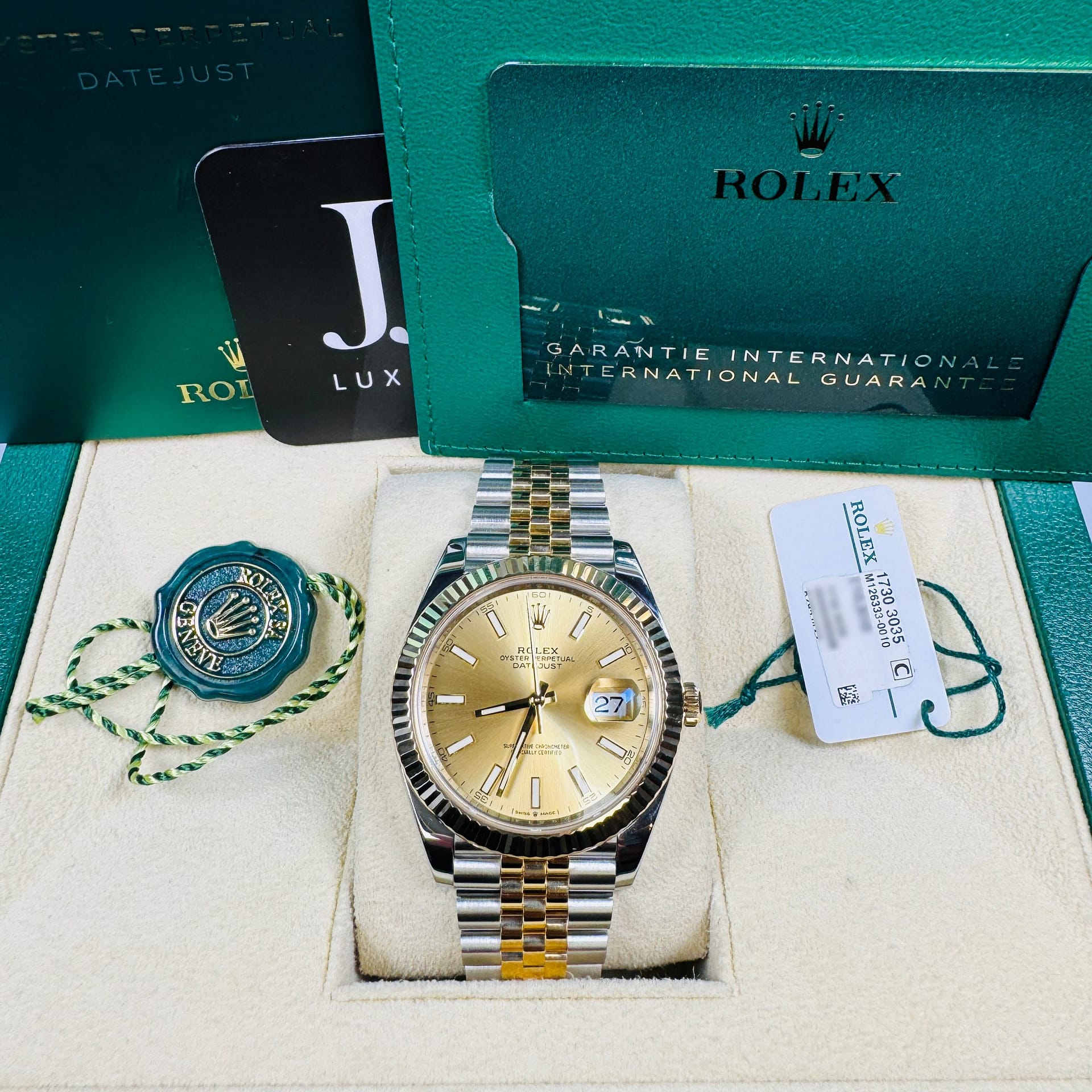 Rolex datejust 41 discount champagne